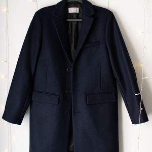 Everlane ReWool Overcoat, Navy